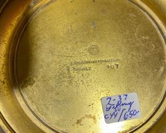 Tiffany bronze bowl marked “Louis C. Tiffany Furnaces Inc Favrile 407” 1920-1928