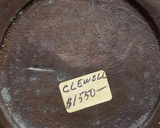 Clewell Copper overlay pottery vase 43, 14” high early 1900’s