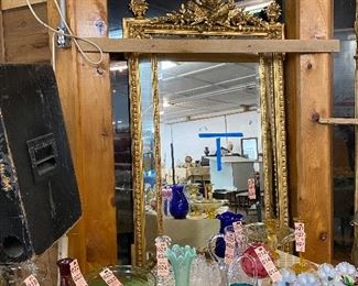 French 19th century Louie XV guilt mirror