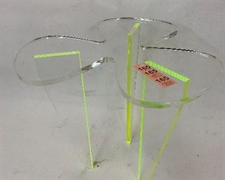 Clear and green acrylic table new