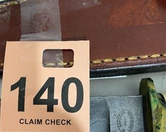 Mike Sander custom Damascus blade knife