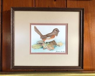 Original Bird watercolor by Jeanne Barker