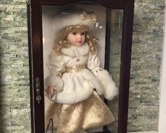 1999 Camellia Garden Collection 16” doll.
Brass Key wooden glass keepsake box.  Just in time for Valentines Day.