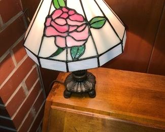Small Stained glass lamp by Jeanne Barker 