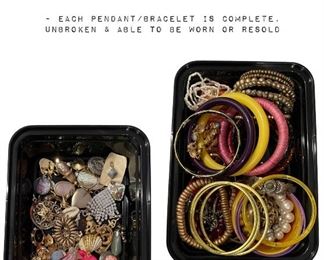 Jewelry “Grab Boxes” Antique - Vintage Necklaces, Earrings, Watches, Pocket Knives, Collectibles, etc. 