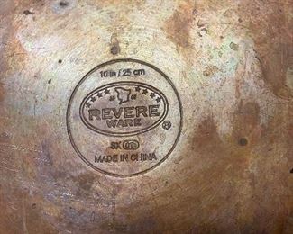 Revere Ware copper bottom pots and pans 