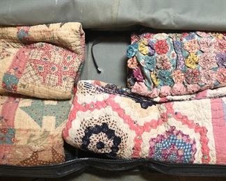 Very old quilts mid 1800's Feedsacks 