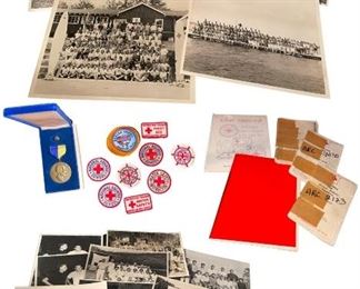 Collectibles: Vintage Red Cross Camp Original Photographs, Badges & Handbooks, Vintage Medal in Original Box, 2007/2011 Presidential Coins

Location: Jewelry Counter