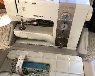 Bernina 930 Record Electronic sewing machine including accessories, foot pedal, case.