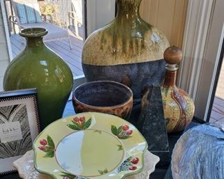 Pottery, vases and platters