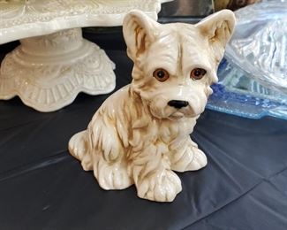 Charming dog statue