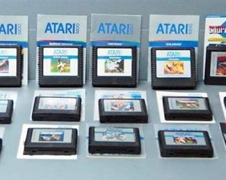 Vintage Atari 5200 Super System Video Games, Qty 15, Including Mario Bros, Star Wars, Centipede, Space Invaders And More