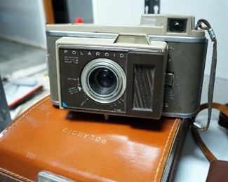 Lafayette Electrick 45mm Camera, And Polaroid J33 Electric Eye Land Camera, In Leather Case