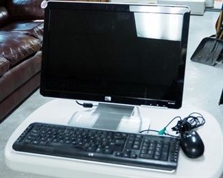 HP 19" Monitor, Model W1907, Keyboard, And Mouse