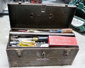 Portable Craftsman Tool Box Including Socket Driver Sets, Standard Wrenches, And More