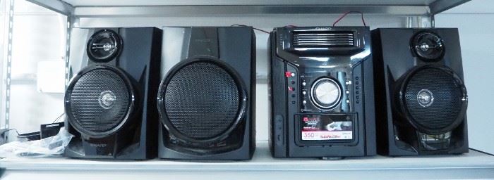 Sharp Mini Component Stereo System, With 5 Disc CD Changer, And Tape Deck, Model CD-BHS1050