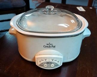 Rival Slow Cookers, Qty 2, Both With Removable Crocks, One In Carrying Case