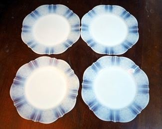Depression Glass 8" Plates, Qty 4,