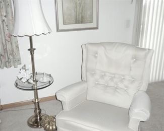 Upholstered chair, Floor/table lamp