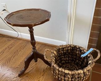 Pie crust table and basket.