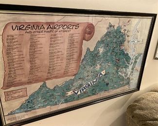 Historical map of Virginia Airports