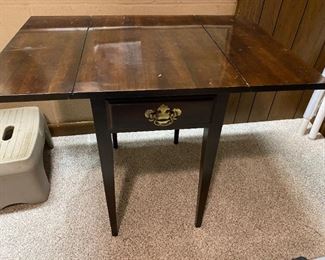 Small drop-leaf table.