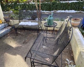 Wrought iron patio set.