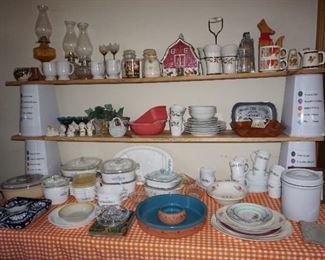oil lamps, kitchen items