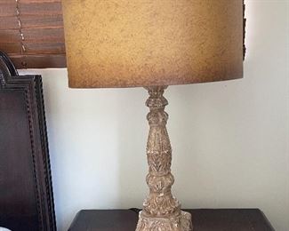 White washed table lamps