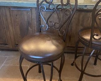 Ladlows three swivel barstools