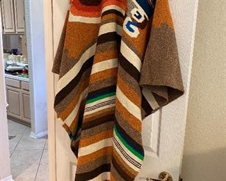 Authentic Wool Mexican pancho