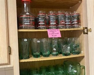 Collectible Coca Cola glassware, and Whataburger collectible Coca Cola glassware