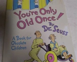1986 You're Only Old Once by Dr. Seuss, Condition Good, Stain on back dust cover