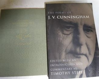 1943 Captain Rickenbacker's Story and 1997 The Poems Of J.V. Cunningham, Condition Fair to Good