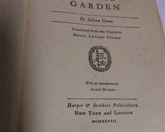 1928 1st Edition Presumed The Closed Garden by Julian Green, Condition Fair for age