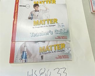 https://www.ebay.com/itm/115134309780	"HS8033A Elementary Chemistry Matter Its Properties Teacher & Student Guides (4 Books)
Matter: Its Properties and Its Changes Teacher's Guide (Investigate the Possibilities: Elementary Physics) Paperback Book by Carolyn Reeves and Tom DeRosa ISBN 9780890515617
Matter: Its Properties and Its Changes Student Journal (Investigate the Possibilities: Elementary Physics) Paperback ISBN 9780890515594
Matter: Its Properties and Its Changes (Investigate the Possibilities: Elementary Physics) ISBN 9780890515600"		Offer	 $19.99 
