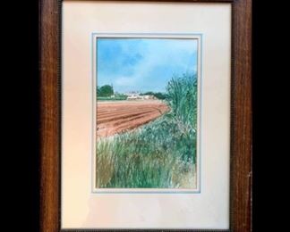 Price: $200. Signed Stan Routh (1977). Watercolor painting. 18.5 X 14.5 inches.