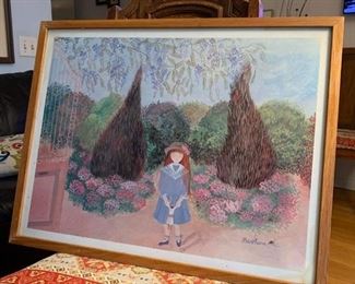 Price: $250. Signed Berthine Marceau (French artist from Dijon). Illustrated artwork. 27 X 21 inches.