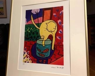 Price: $150. Henri Matisse "Cat with red fish" Limited edition artwork. 16 X 20 inches.