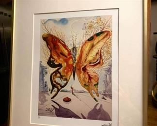 Price: $150. Salvador Dali "Venus Butterfly" Limited edition artwork. 16 X 20 inches.