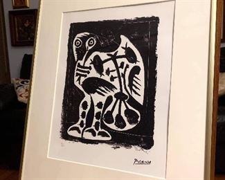 Price: $150. Pablo Picasso "Great Owl". Limited edition artwork. 16 X 20 inches.