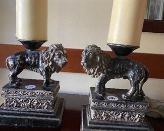 LION CANDLE HOLDERS