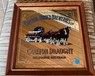 CARLTON DRAUGHT MIRROR - MELBOURNE AUSTRALIA