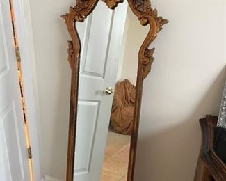 PRICE - $375/mirror if sold separately. Antique gilt mirror; can be sold separately from vanity dresser.