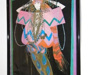 Erte Style Woman Art by Lea for Turnowsky Limited Israel $100