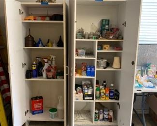 Storage cabinets full of stuff