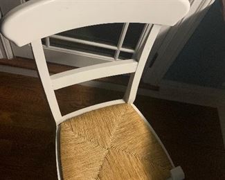 Have 2 Wood desk chairs with wicker seat