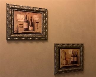 Framed wine prints. Have 3 left