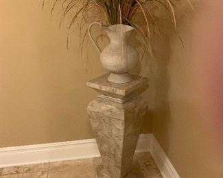 Stone pedestal
12”x12”x35”

Urn with reeds