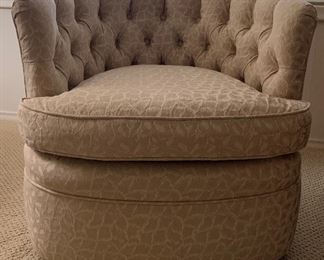 Beautiful Barrel Tufted Chair (pair)